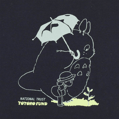 Totoro Fund Goods T-shirt (Umbrella) Navy -Ghibli Studio
