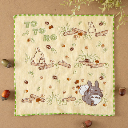 Studio Ghibli My Neighbor Totoro Path Mini Towel Embroidered 250x250mm