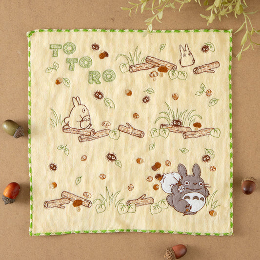 Studio Ghibli My Neighbor Totoro Path Mini Towel Embroidered 250x250mm