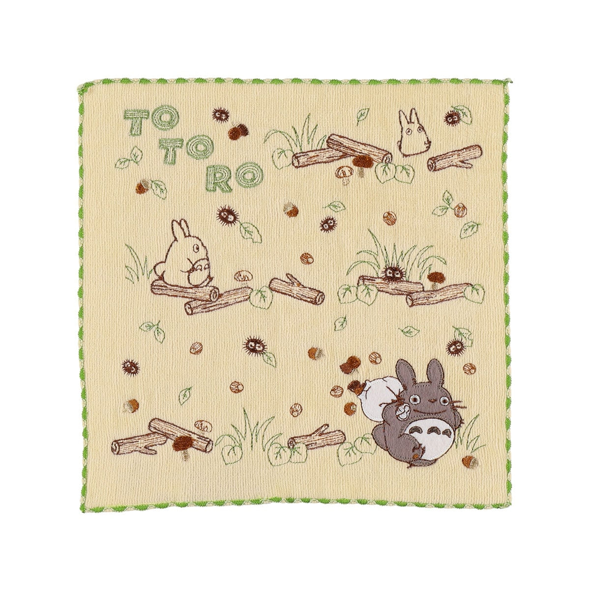 Studio Ghibli My Neighbor Totoro Path Mini Towel Embroidered 250x250mm