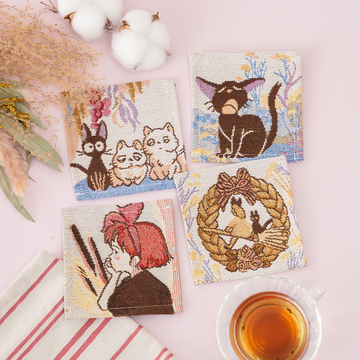 Studio Ghibli Kiki's Delivery Service Gobelin Coaster Set 4-Piece