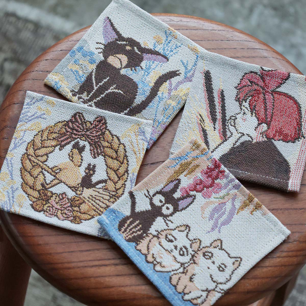 Studio Ghibli Kiki's Delivery Service Gobelin Coaster Set 4-Piece