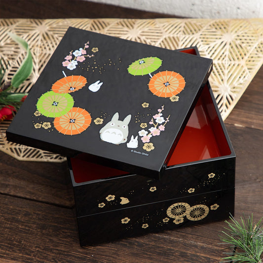 My Neighbor Totoro Japanese Umbrella Lacquer 2-Tier Lunch Box