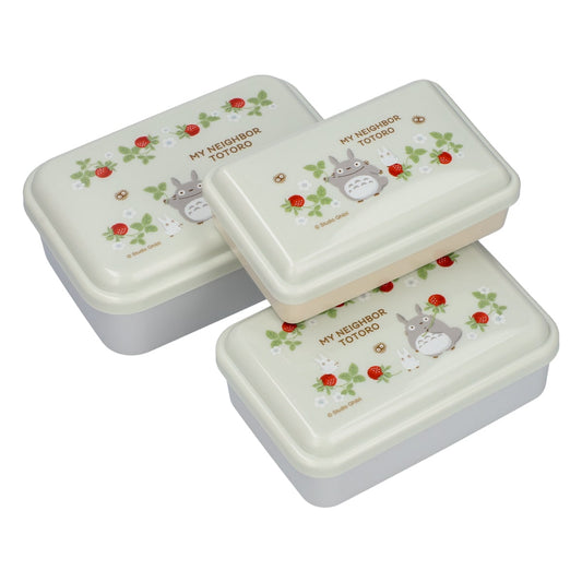 My Neighbor Totoro Antibacterial Nesting Food Container Set 3P Wild Strawberry