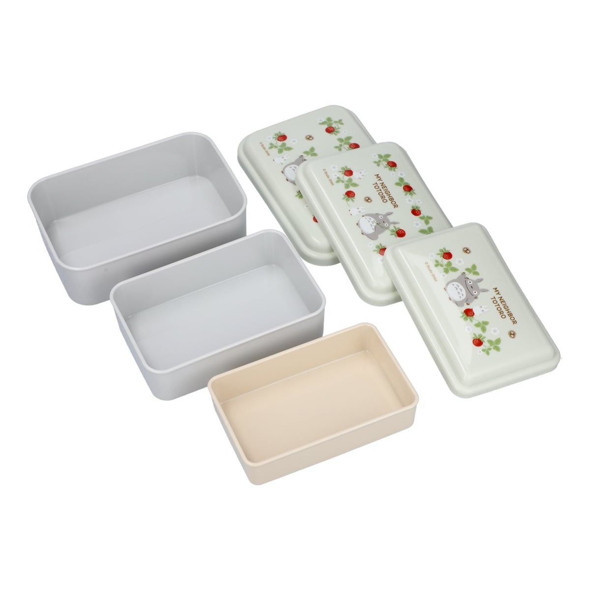 My Neighbor Totoro Antibacterial Nesting Food Container Set 3P Wild Strawberry