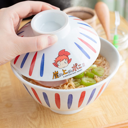 Ponyo on the Cliff by the Sea Lidded Ramen Bowl