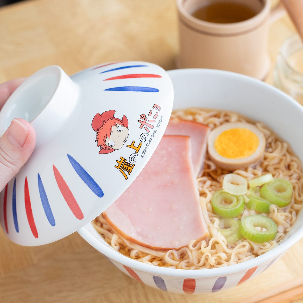 Ponyo on the Cliff by the Sea Lidded Ramen Bowl