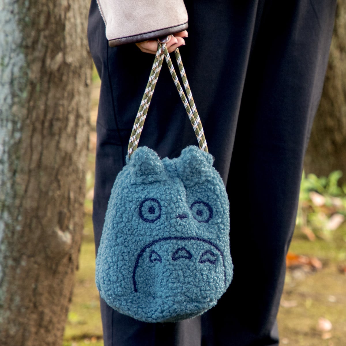My Neighbor Totoro Medium Totoro Fluffy Drawstring Pouch
