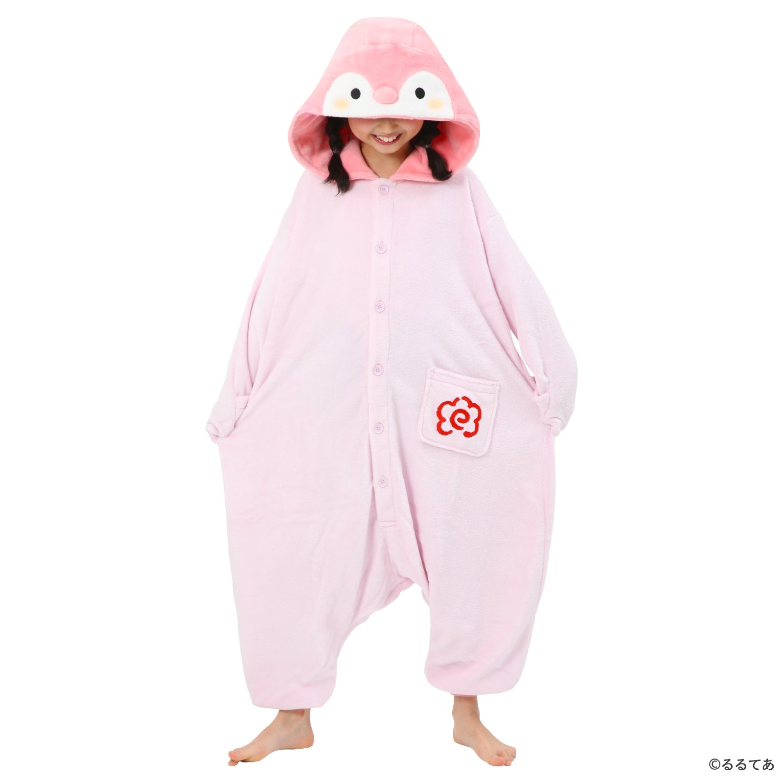 Sazac Koupen-chan Kids Kigurumi Costume Soft Coral Fleece