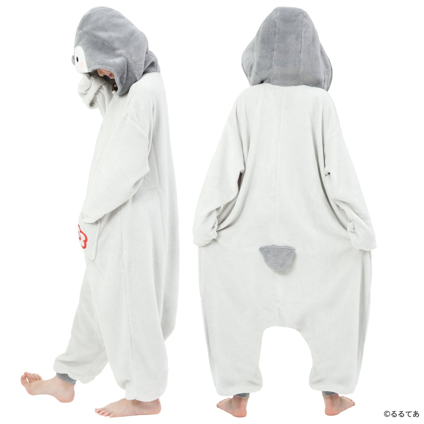 Sazac Koupen-chan Kids Kigurumi Onesie Costume Coral Minky