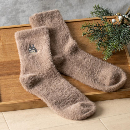 My Neighbor Totoro Shaggy Socks Brown 23-25cm
