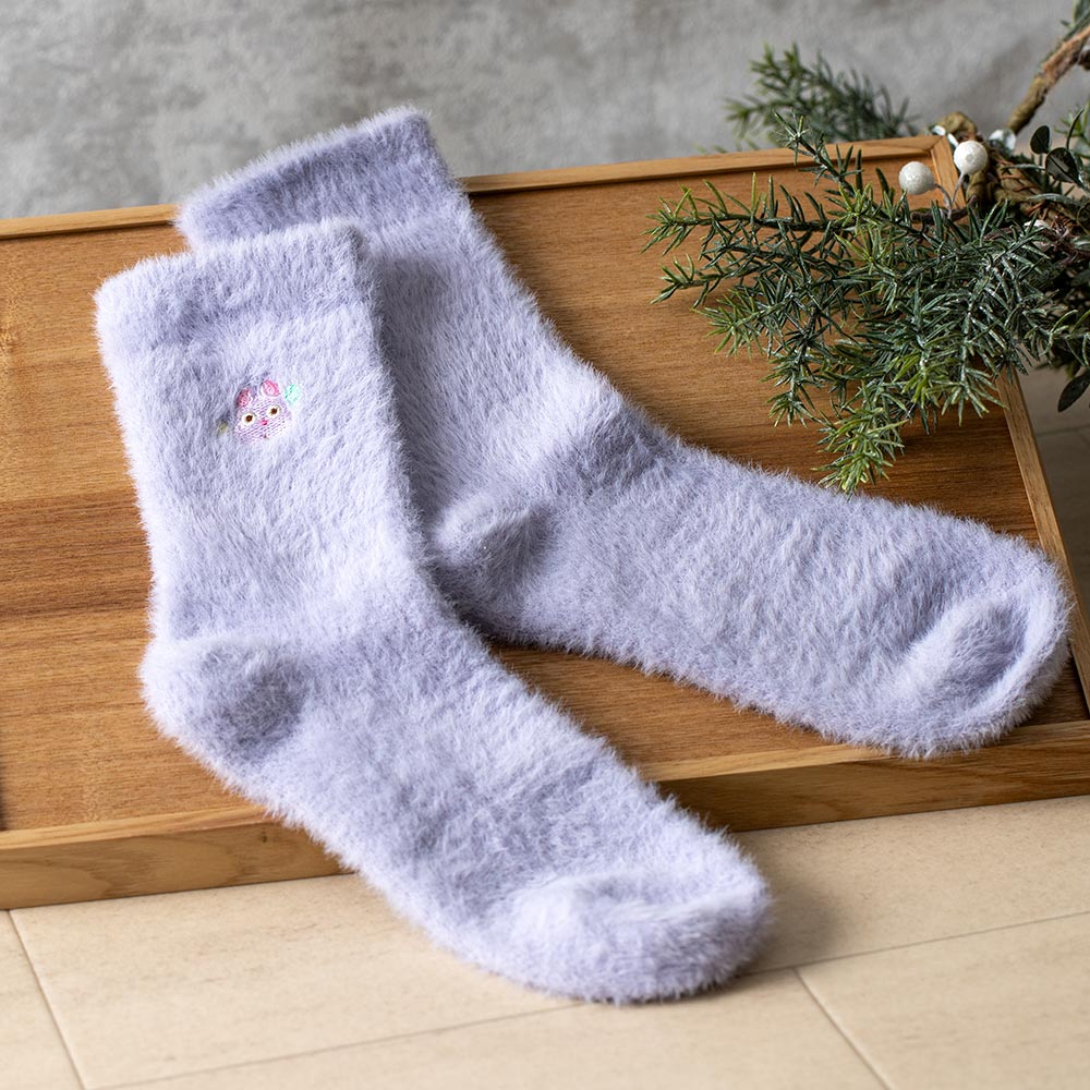 Spirited Away Shaggy Socks Purple 23-25cm