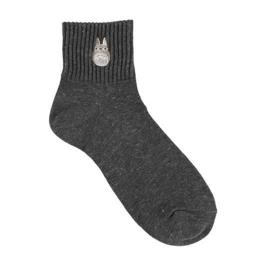My Neighbor Totoro Rib Embroidery Short Socks 23-25cm