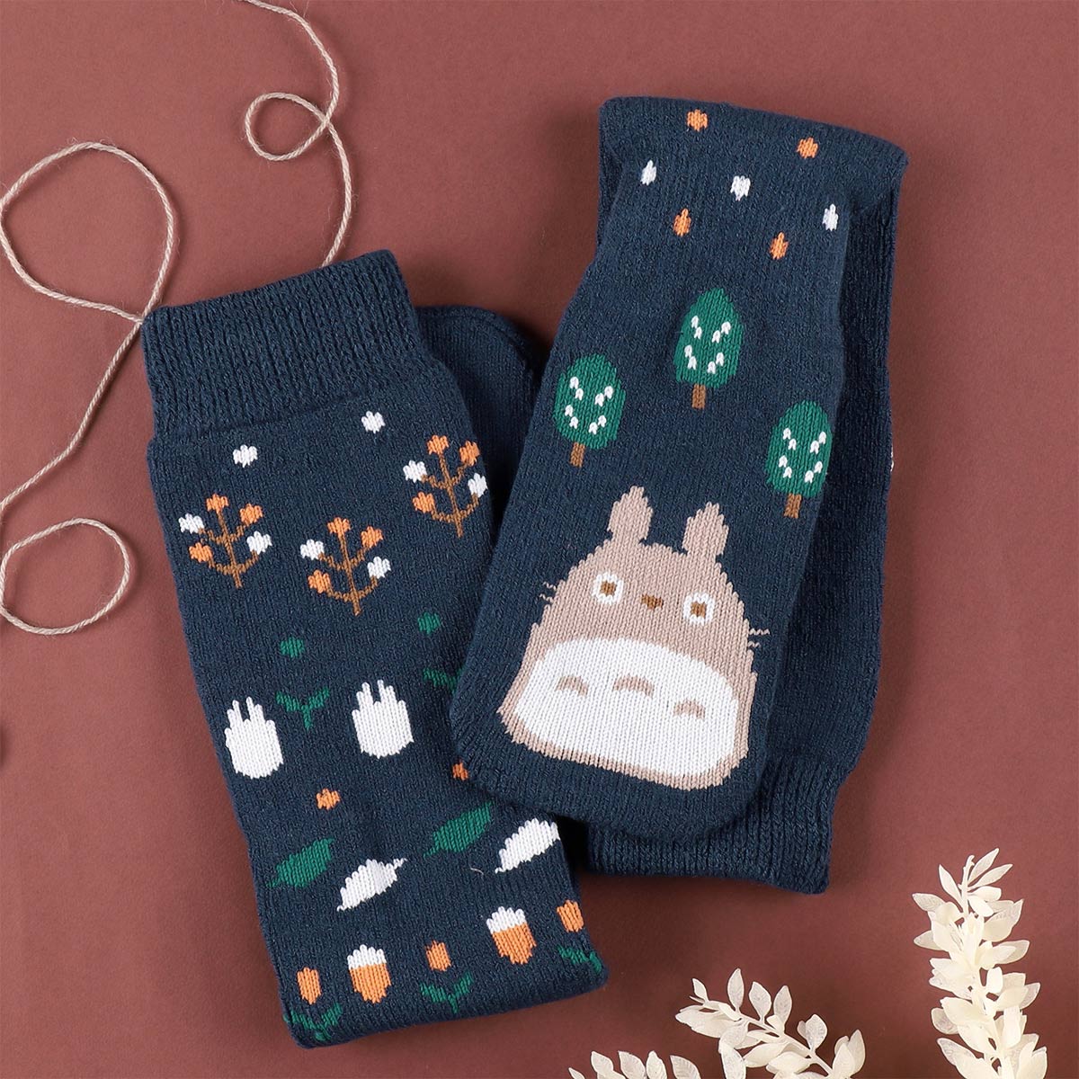 My Neighbor Totoro Blanket Socks Navy 22-26cm - Studio Ghibli