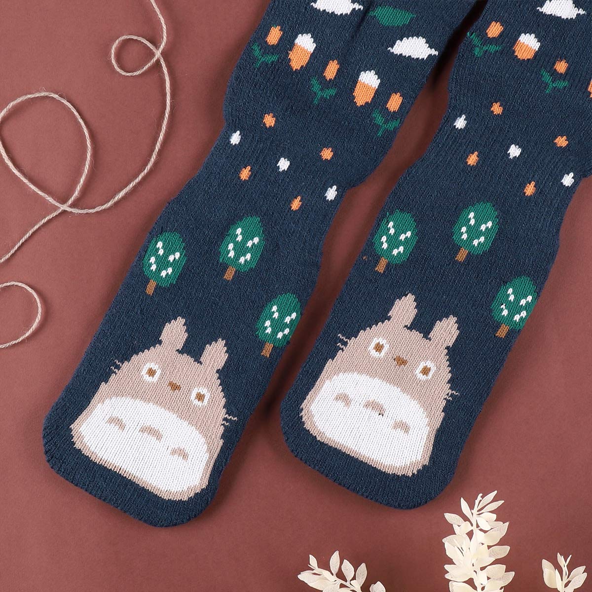 My Neighbor Totoro Blanket Socks Navy 22-26cm - Studio Ghibli