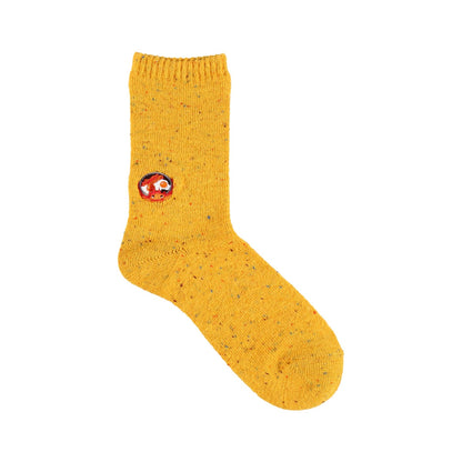 Howl's Moving Castle Color Nep Crew Socks Yellow 23-25cm - Studio Ghibli