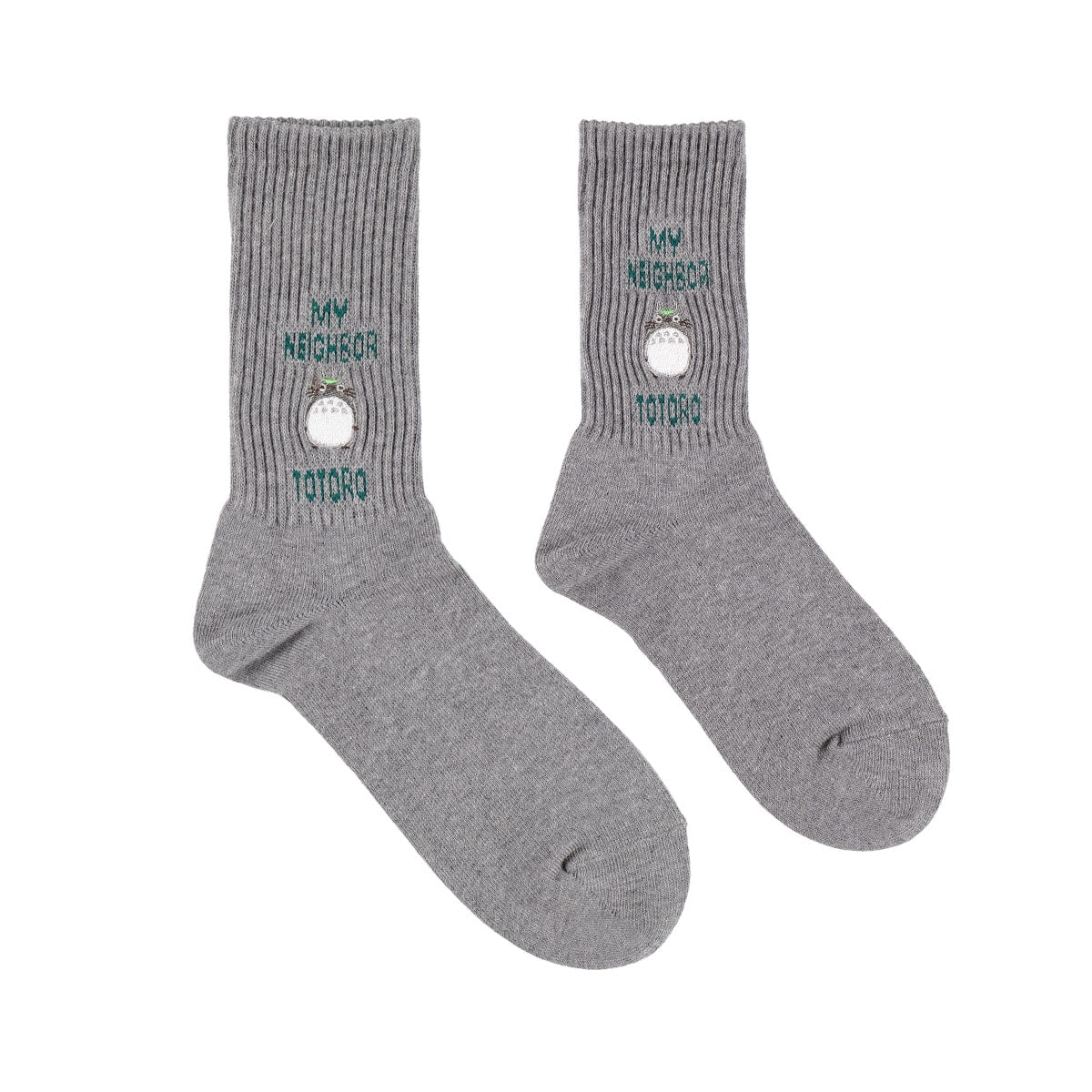 My Neighbor Totoro logo embroidered socks (Gray) - Studio Ghibli