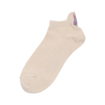 Spirited Away Heel Embroidered Sneaker Socks Boh Mouse 23-25cm White