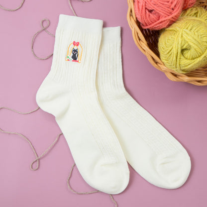 Kiki's Delivery Service Icon Embroidery Socks 23-25cm