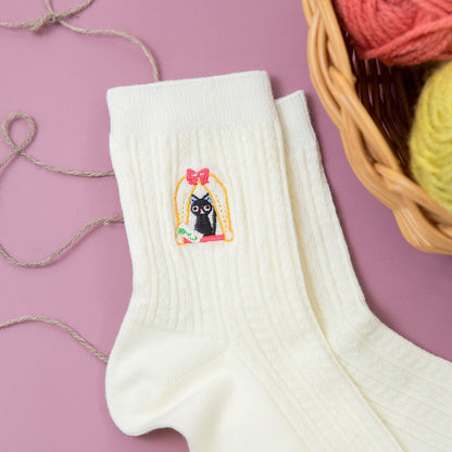 Kiki's Delivery Service Icon Embroidery Socks 23-25cm