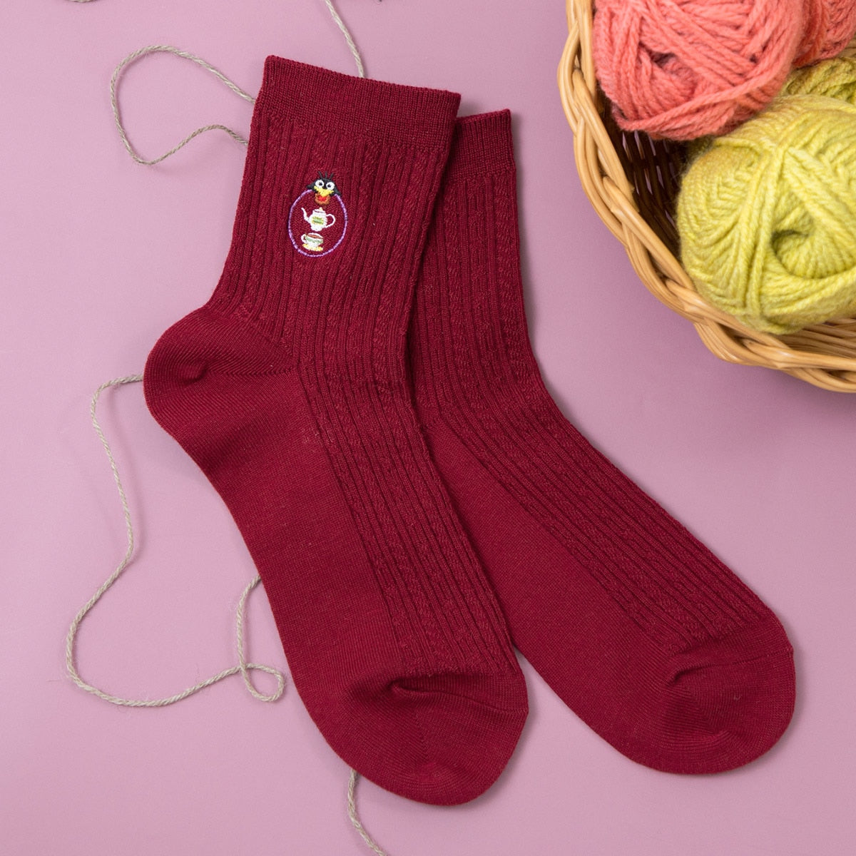 Spirited Away Icon Embroidery Socks 23-25cm
