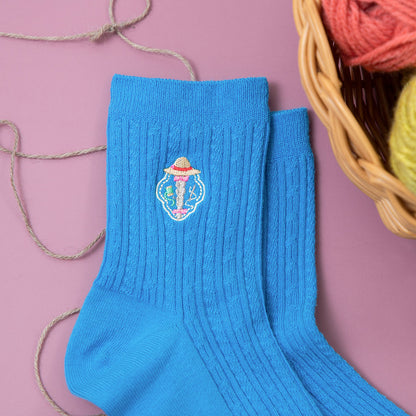 Howl's Moving Castle Icon Embroidery Socks 23-25cm