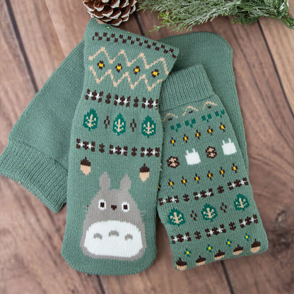 My Neighbor Totoro Blanket Socks Green 22-26cm