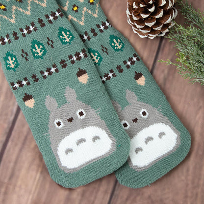 My Neighbor Totoro Blanket Socks Green 22-26cm