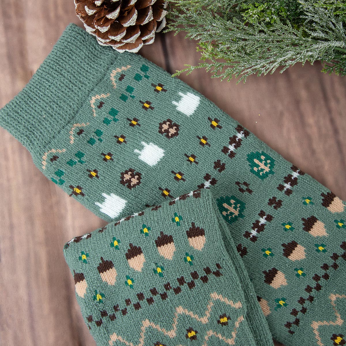 My Neighbor Totoro Blanket Socks Green 22-26cm
