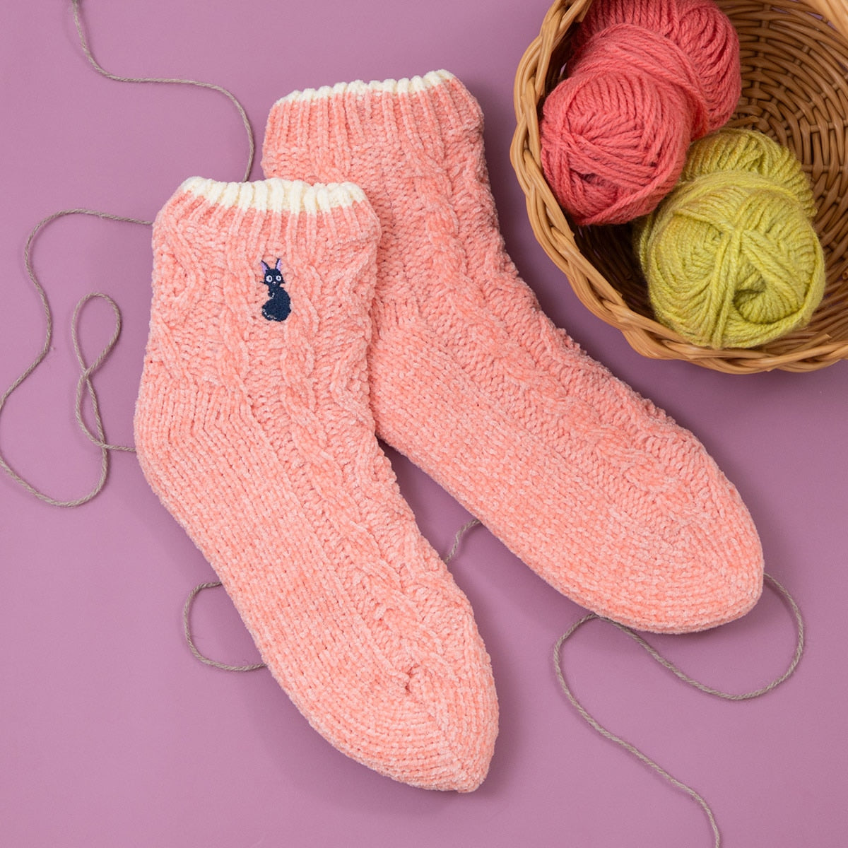 Kiki's Delivery Service Boa-Lined Chenille Crew Socks 23-25cm