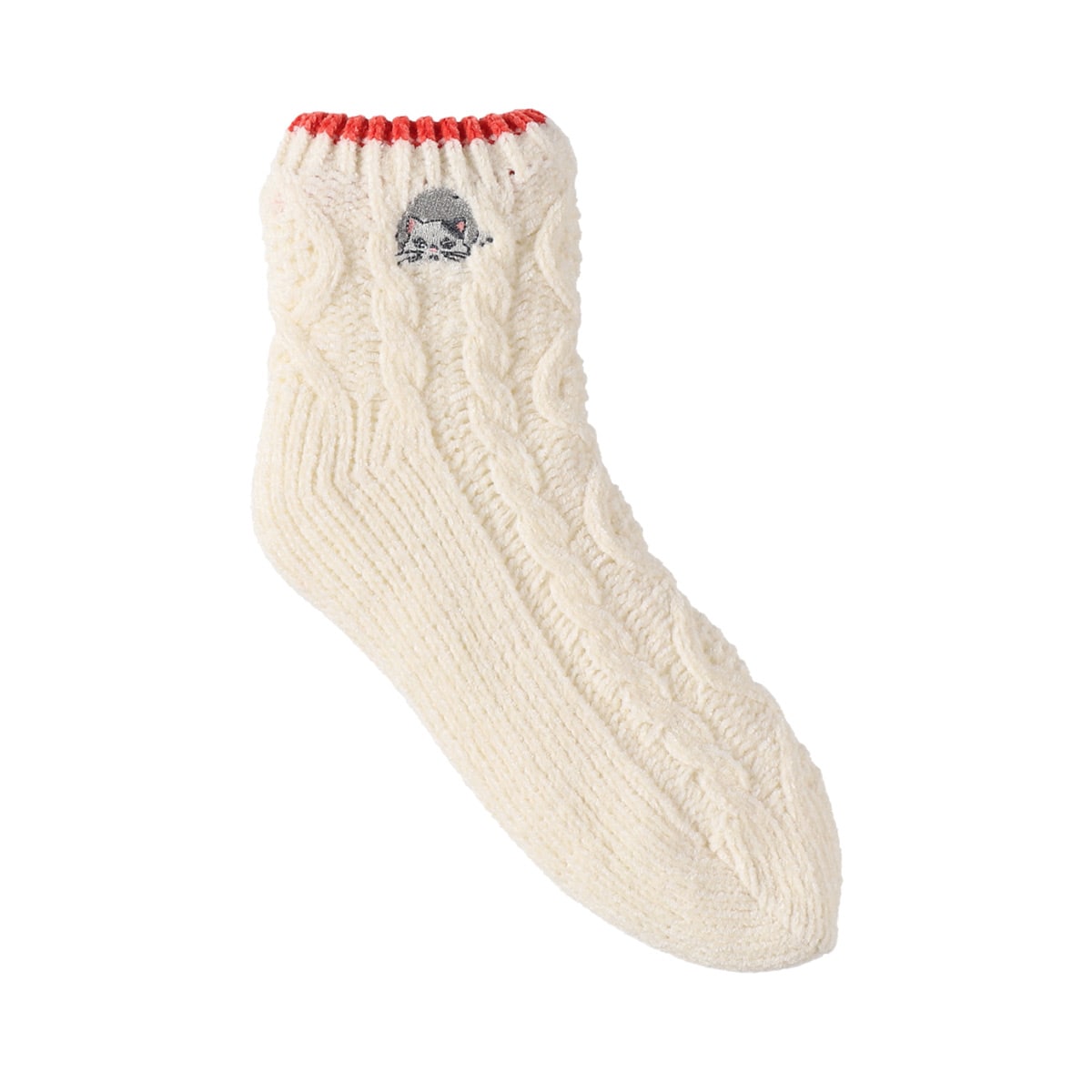 Whisper of the Heart Boa-Lined Chenille Crew Socks 23-25cm
