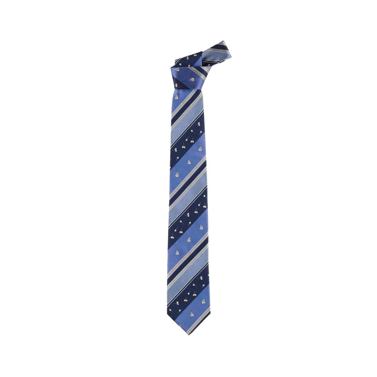 My Neighbor Totoro 26SS Nut Stripe Silk Necktie Navy