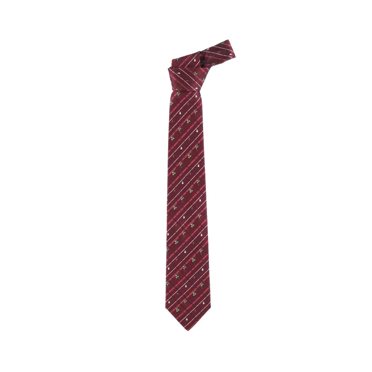 My Neighbor Totoro Tie 26SS Clover Check Wine