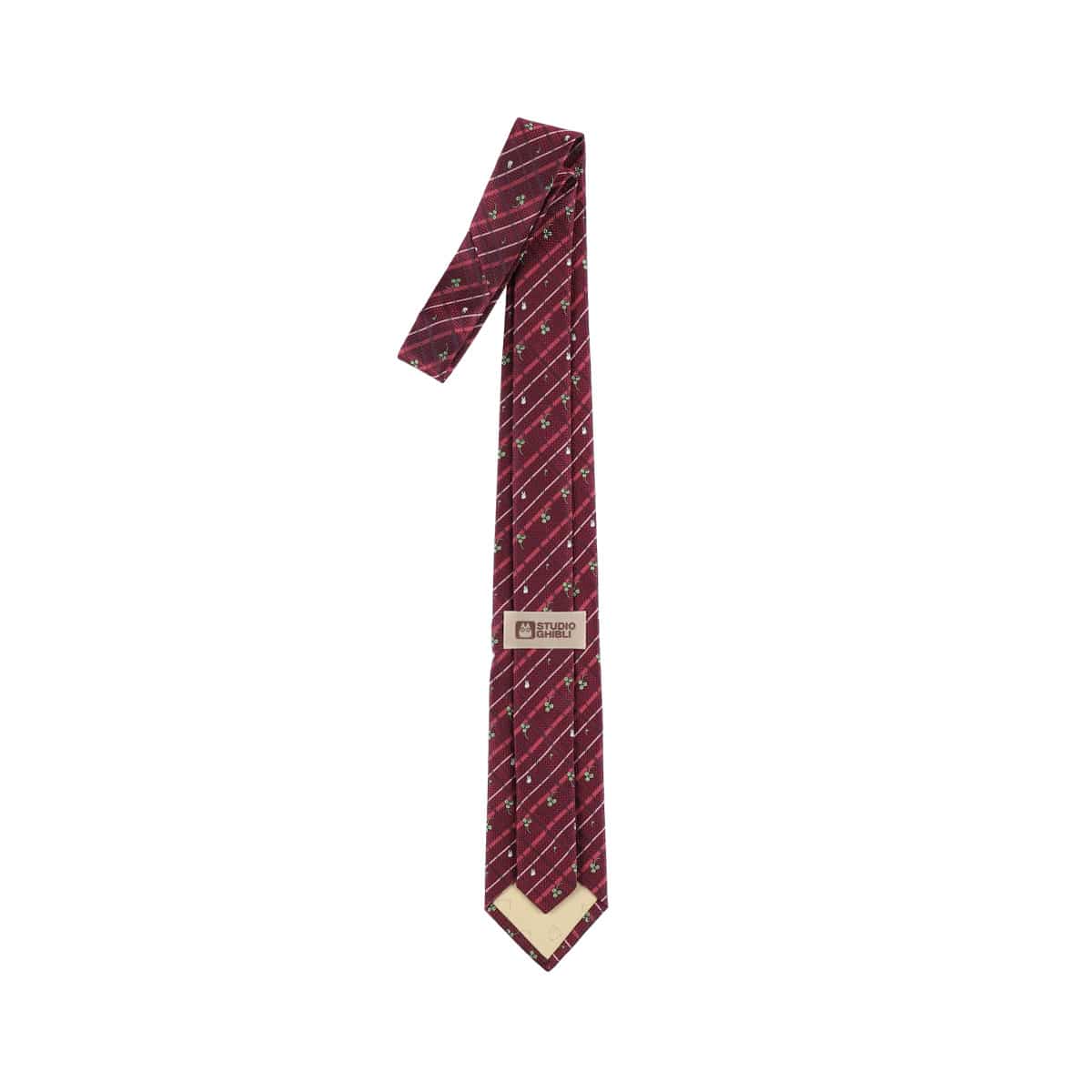 My Neighbor Totoro Tie 26SS Clover Check Wine