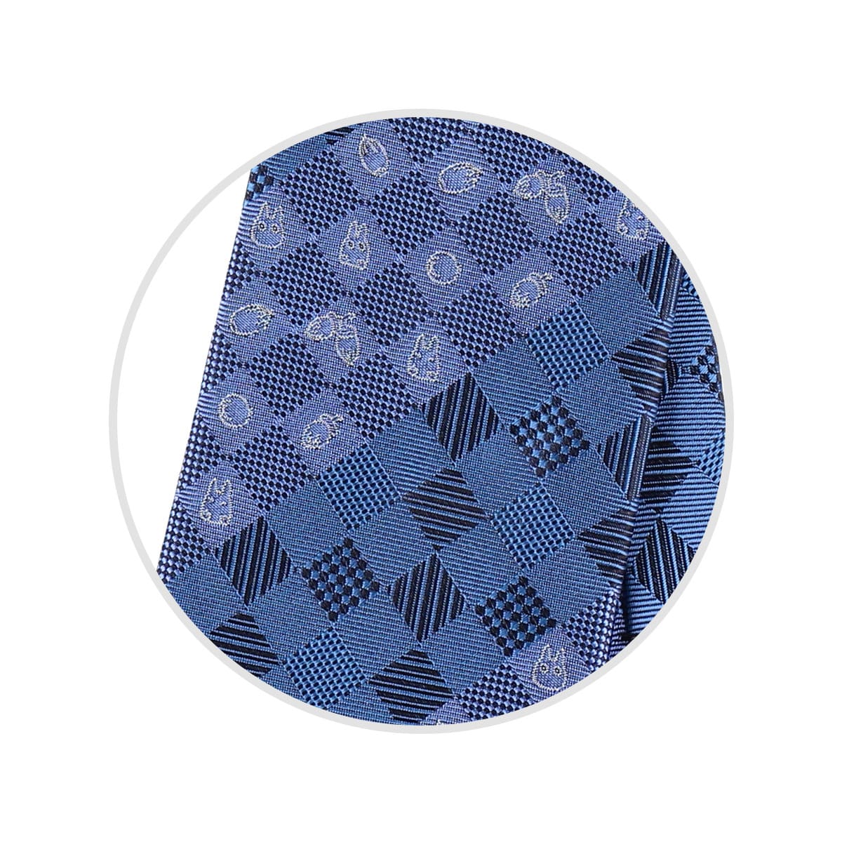 Studio Ghibli My Neighbor Totoro Silk Necktie Donguri Ichimatsu Blue