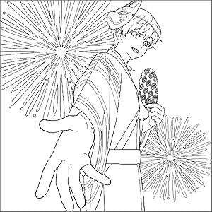 Handsom Anime Boys Coloring Book