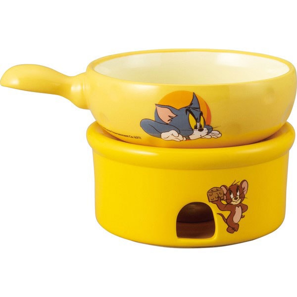 Tom and Jerry Ceramic Cheese Fondue Set with Stand 370ml