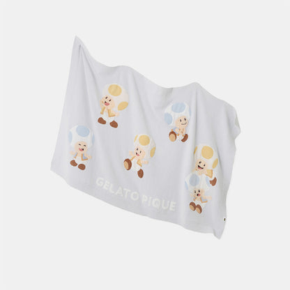 Super Mario Gelato Pique Toad & Yoshi Blanket BLU NSJ_8_BHAMH