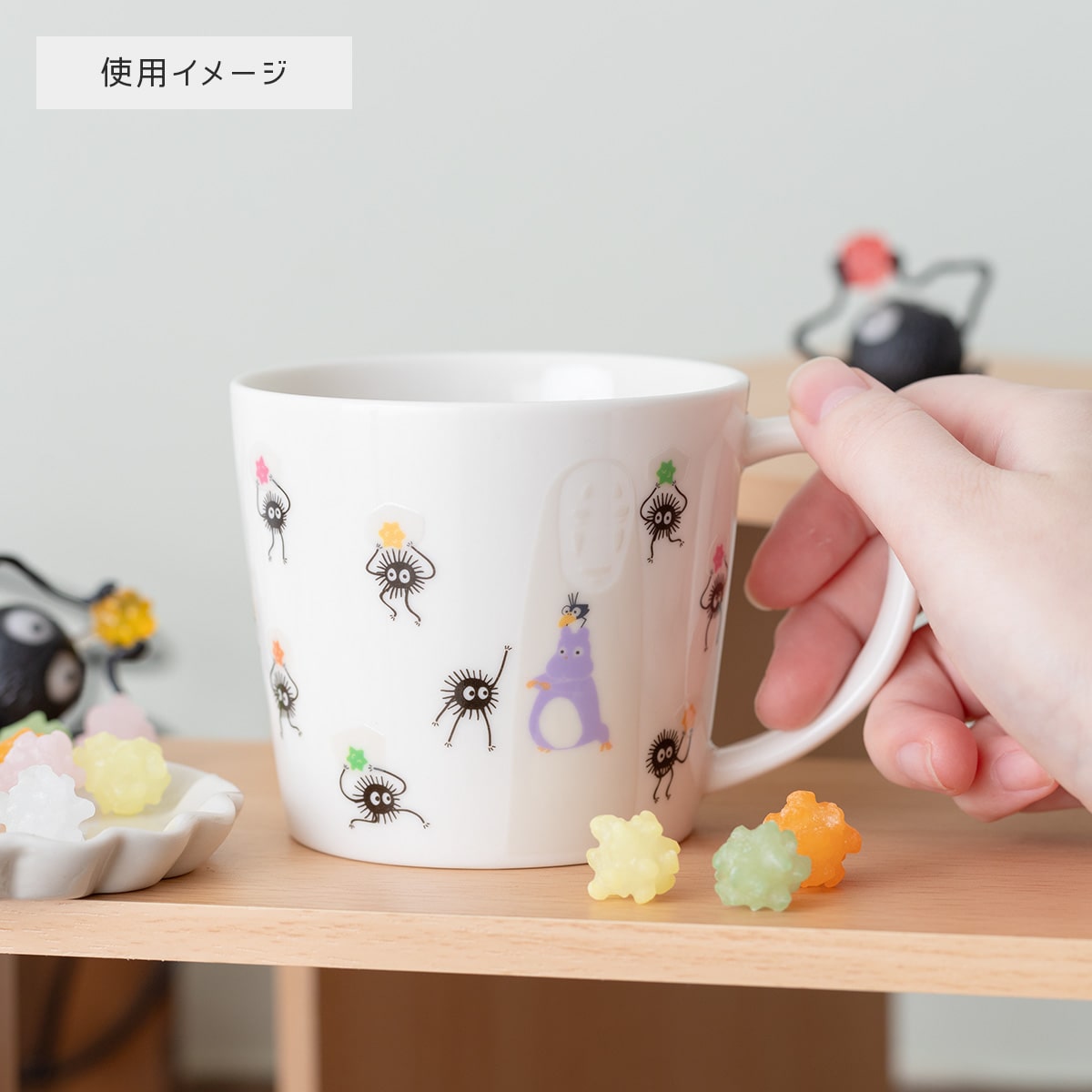 Donguri Republic Spirited Away No-Face and Soot Sprites Magic Mug 4990593302253