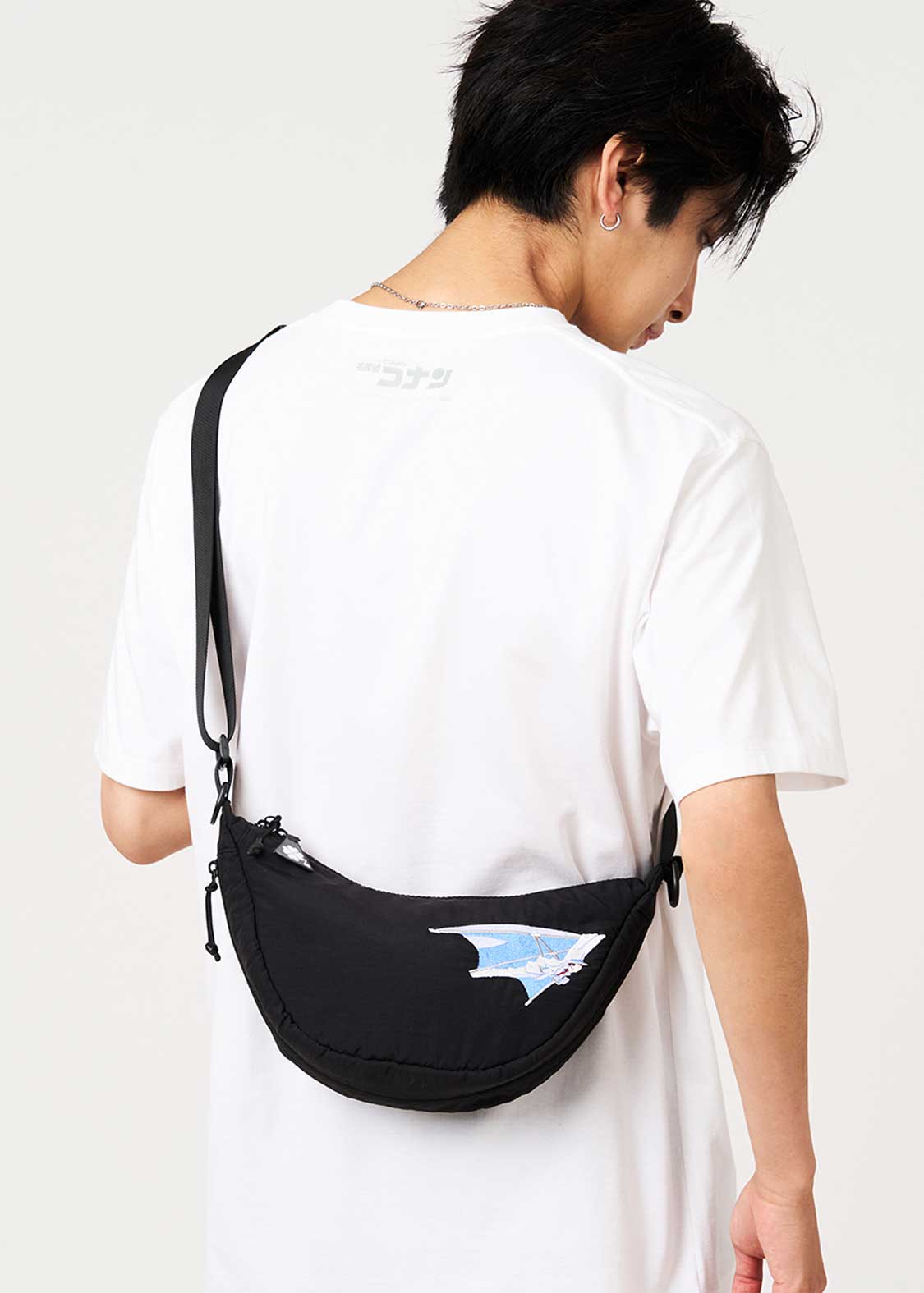 Graniph Detective Conan Mini Shoulder Bag Embroidered Black