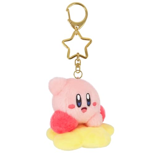 Sanei Boeki Kirby Mini Mofu Mascot Keychain Plush Toy