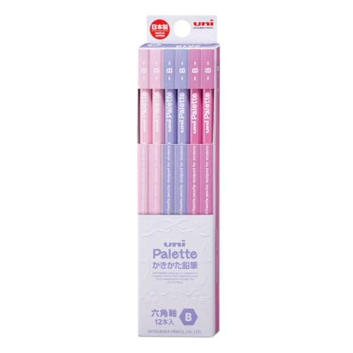Mitsubishi Pencil Uni Palette Graphite Pencils 12-Pack Hexagonal Barrel