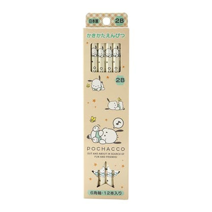 Sanrio 2B Graphite Pencils with Hexagonal Barrel 6.93-inch