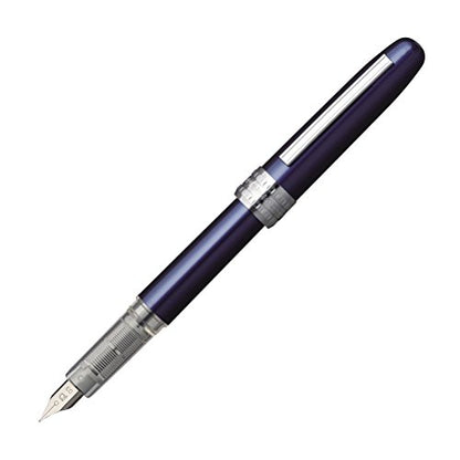 Platinum Plaisir Fountain Pen Fine Point Aluminum Body Blue