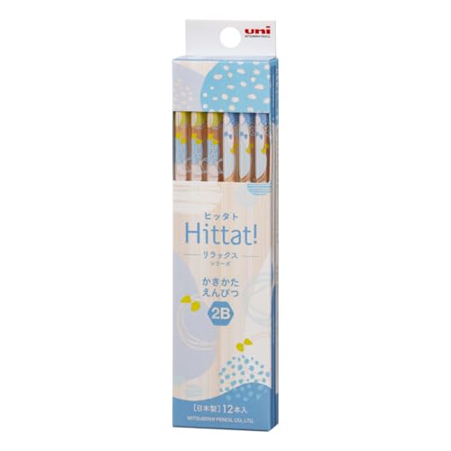 Mitsubishi Pencil Hittat! 2B Graphite Pencils 12-Pack Relaxed Pink