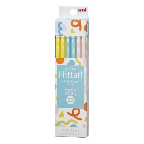 Mitsubishi Pencil Hittat! 2B Graphite Pencils 12-Pack Relaxed Pink
