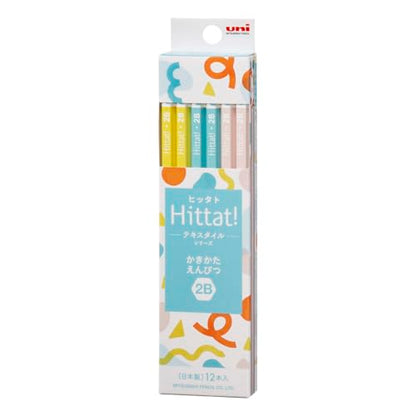Mitsubishi Pencil Hittat! 2B Graphite Pencils 12-Pack Relaxed Pink