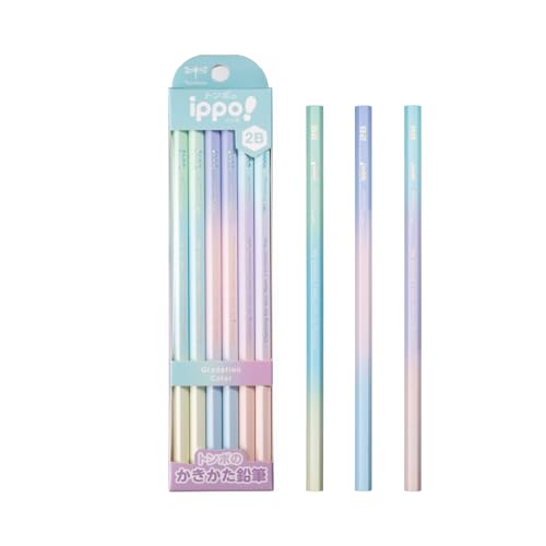 Tombow Ippo 2B Hexagonal Wooden Pencils Pastel 12-Pack Set