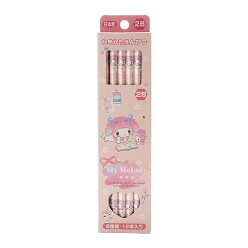 Sanrio 2B Graphite Pencils with Hexagonal Barrel 6.93-inch