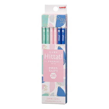 Mitsubishi Pencil Hittat! 2B Graphite Pencils 12-Pack Relaxed Pink